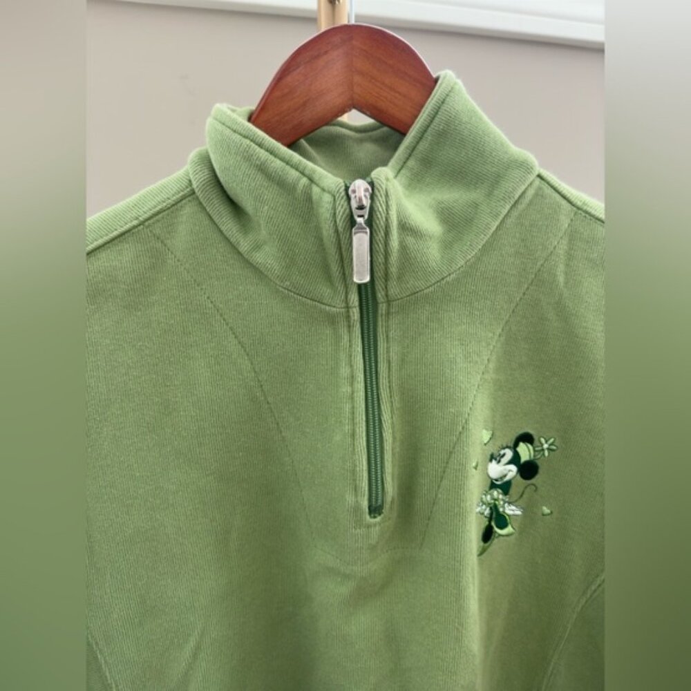 Vintage 90s Disney Disneyland Minnie Mouse Half-Zip Sweatshirt Medium